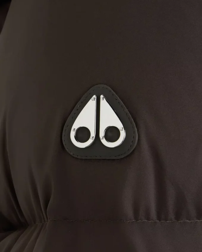 Belle Dune korte pufferjas met schapenvachtrand