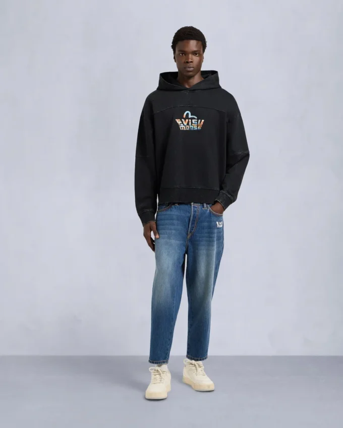 Evisu X Moose pullover hoodie