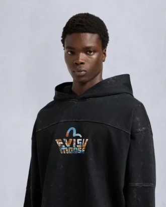 Evisu X Moose pullover hoodie