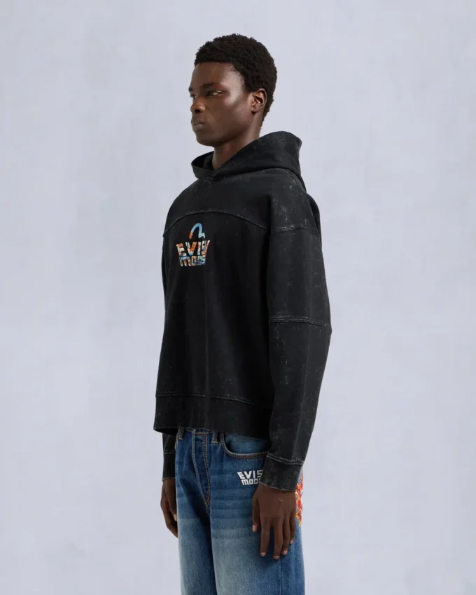 Evisu X Moose pullover hoodie