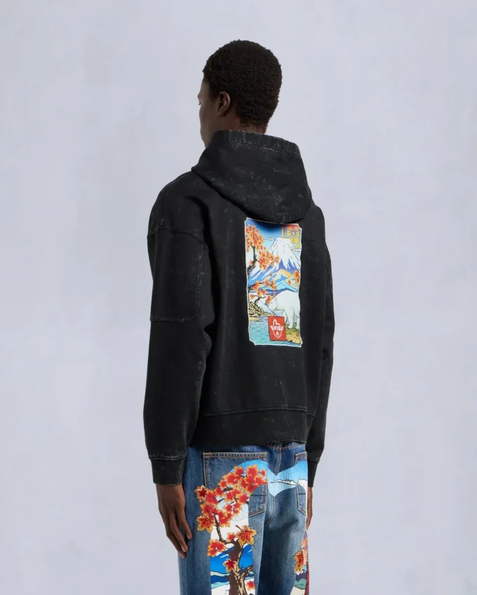 Evisu X Moose pullover hoodie