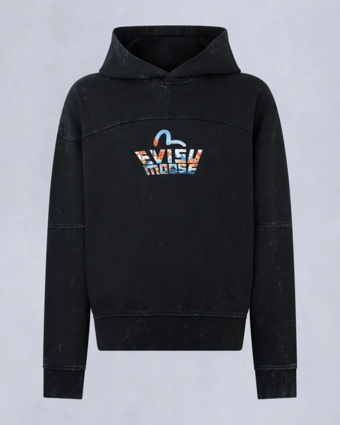 Evisu X Moose pullover hoodie