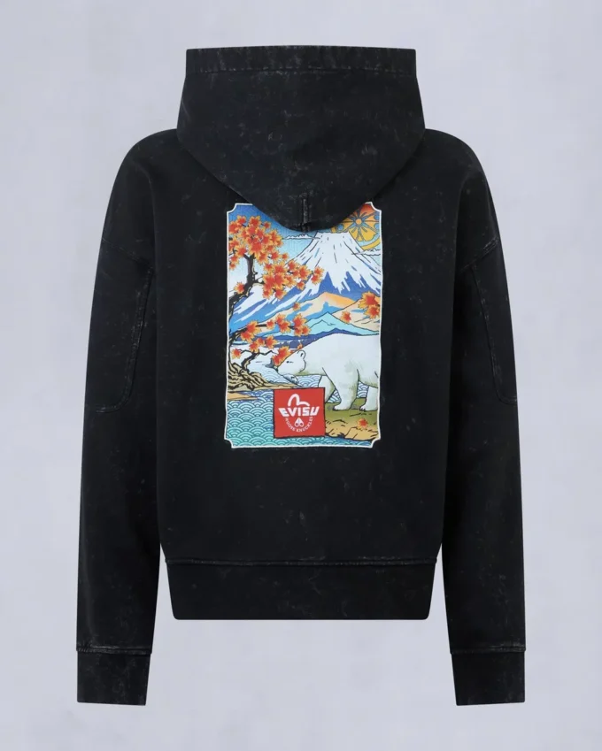 Evisu X Moose pullover hoodie