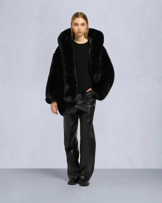 Gold Series Jade jas van imitatiebont