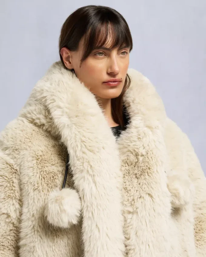 Gold Series Jade jas van imitatiebont