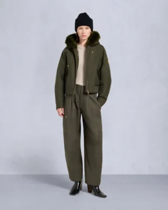 Gold Series Logan Shearling Trim Bomber Jacket