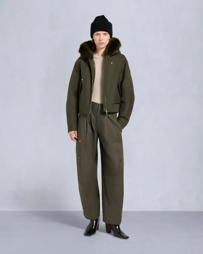 Gold Series Logan Shearling Trim Bomber Jacket