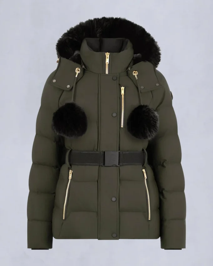 Gold Series Nyluxe Cambria Shearling Trim Jacket