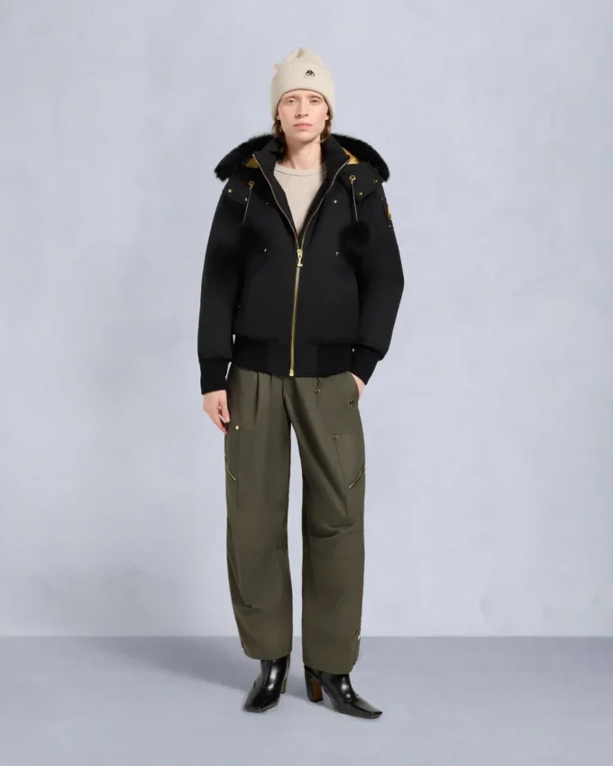 Gold Series Original Sainte Flavie bomberjack met schapenvachtrand