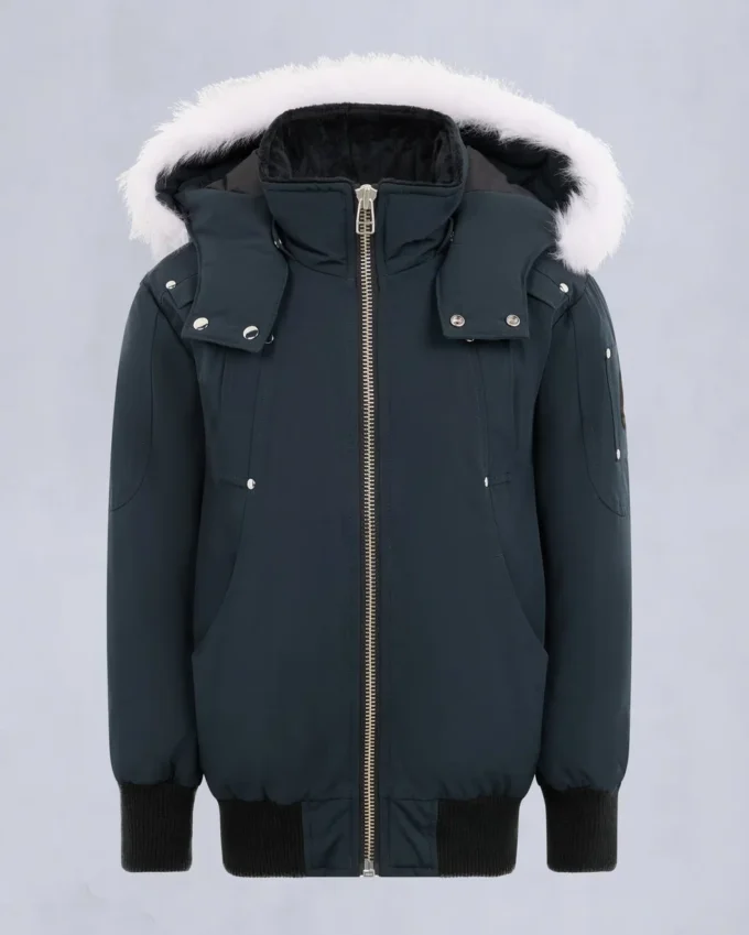 Kinder unisex bomberjack met originele schapenvachtrand