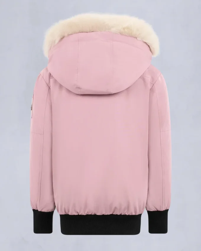 Kinder unisex bomberjack met originele schapenvachtrand