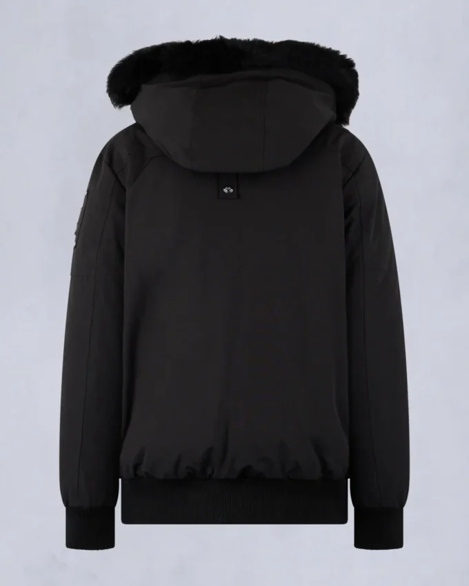 Kinder unisex bomberjack met originele schapenvachtrand