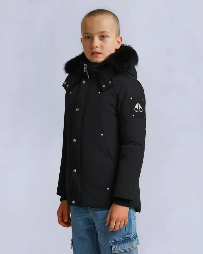 Kinderparka met schapenvachtrand, unisex