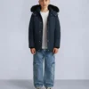 Kinderparka met schapenvachtrand, unisex