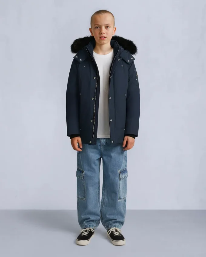 Kinderparka met schapenvachtrand, unisex