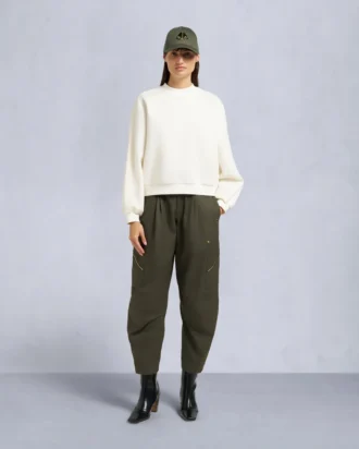 Mix Media sweatshirt met ronde hals