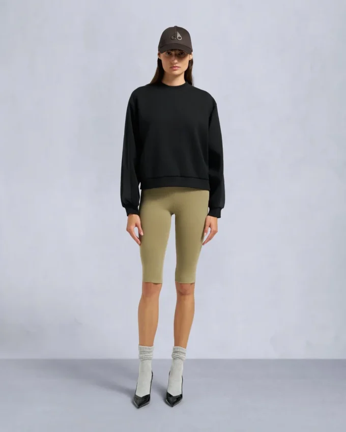 Mix Media sweatshirt met ronde hals