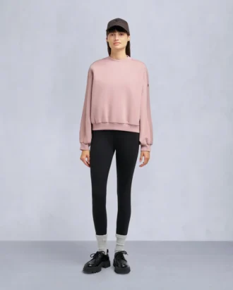 Mix Media sweatshirt met ronde hals