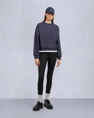 Mix Media sweatshirt met ronde hals