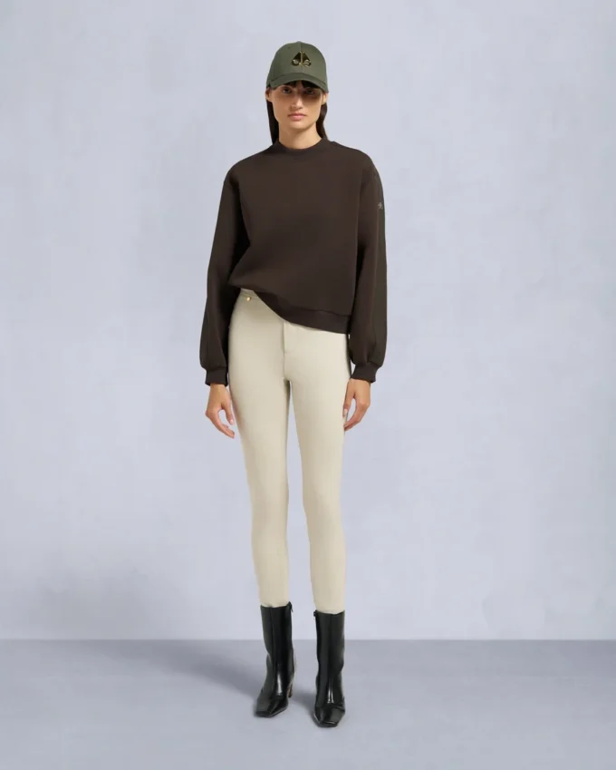 Mix Media sweatshirt met ronde hals