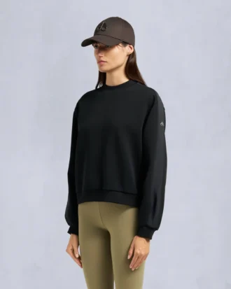 Mix Media sweatshirt met ronde hals