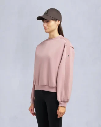 Mix Media sweatshirt met ronde hals