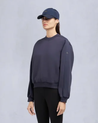 Mix Media sweatshirt met ronde hals