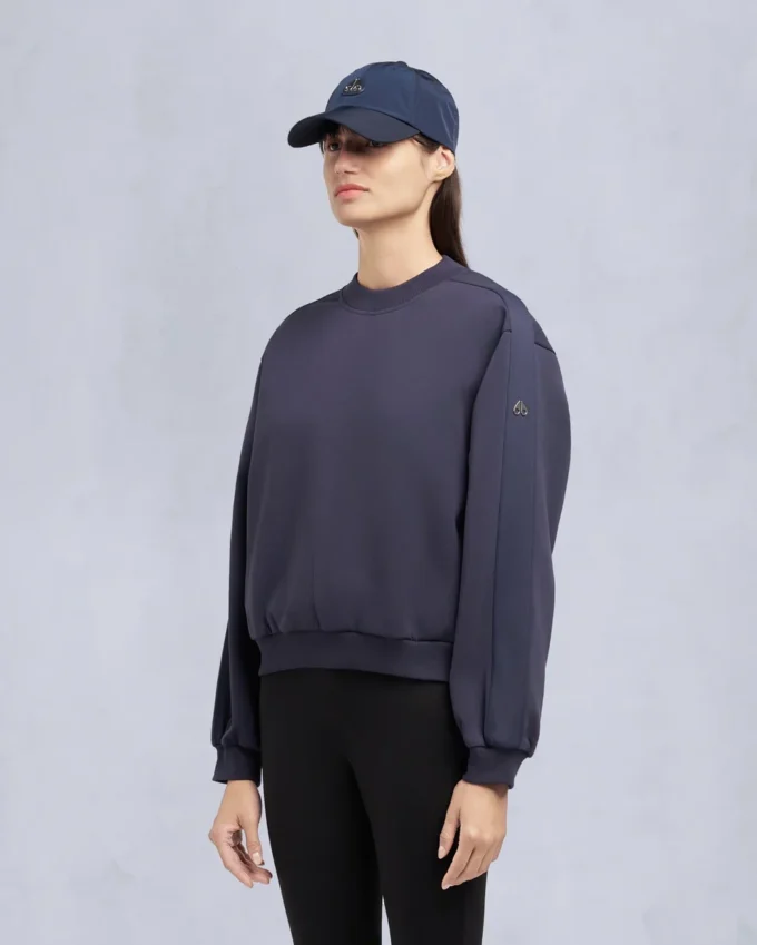 Mix Media sweatshirt met ronde hals