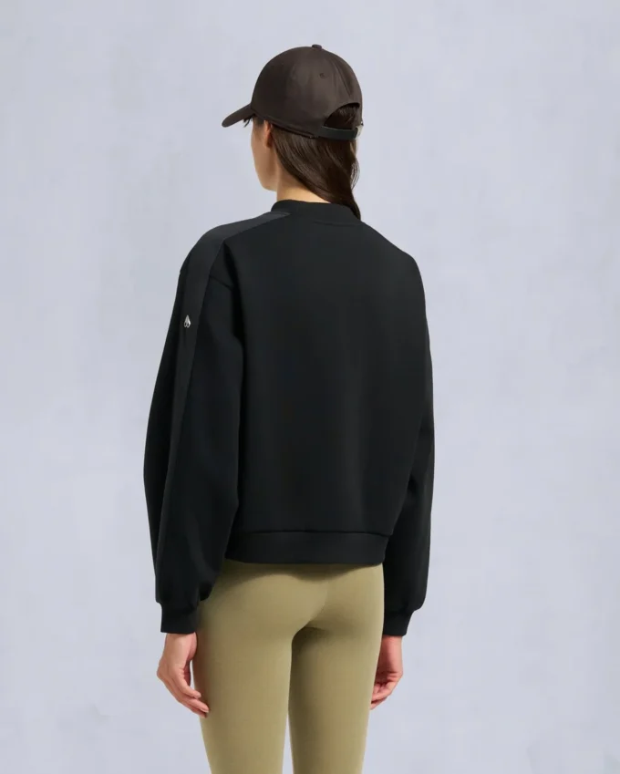 Mix Media sweatshirt met ronde hals