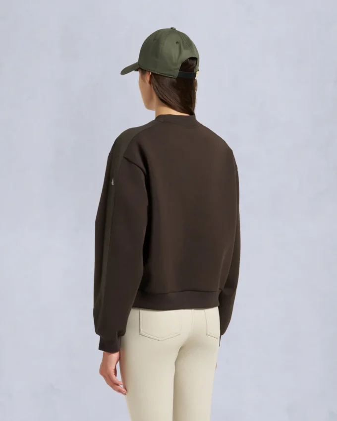 Mix Media sweatshirt met ronde hals