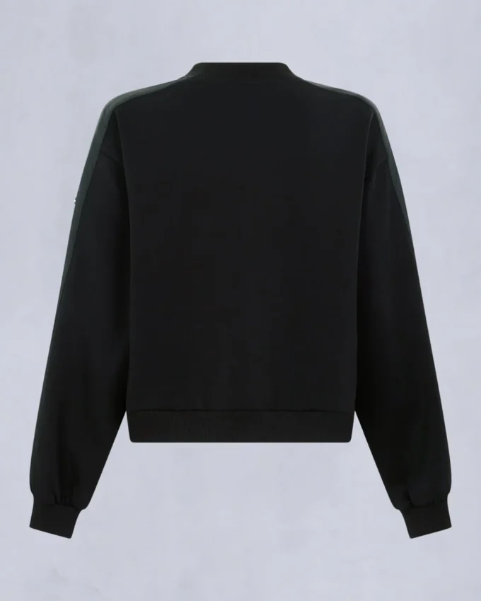 Mix Media sweatshirt met ronde hals