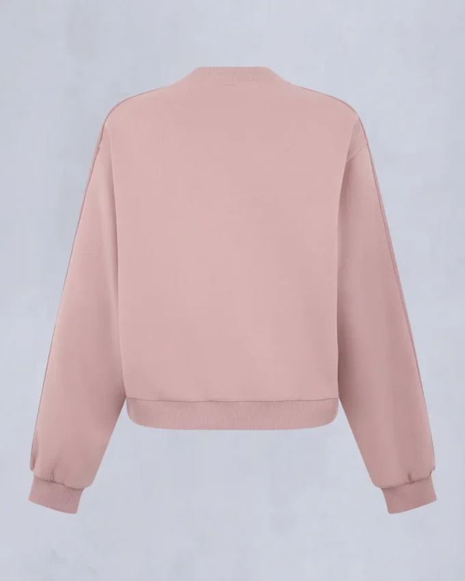 Mix Media sweatshirt met ronde hals