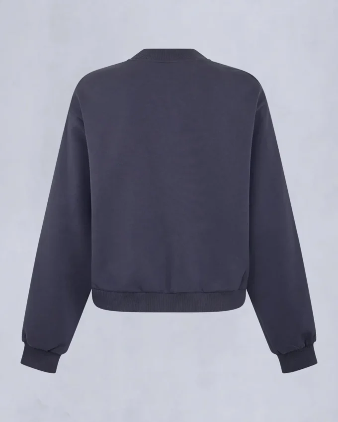 Mix Media sweatshirt met ronde hals