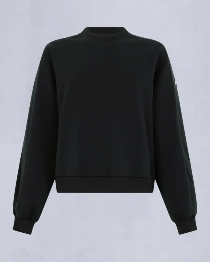 Mix Media sweatshirt met ronde hals