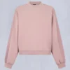 Mix Media sweatshirt met ronde hals