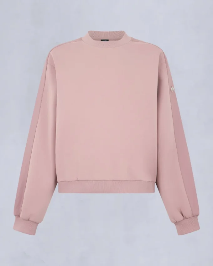 Mix Media sweatshirt met ronde hals