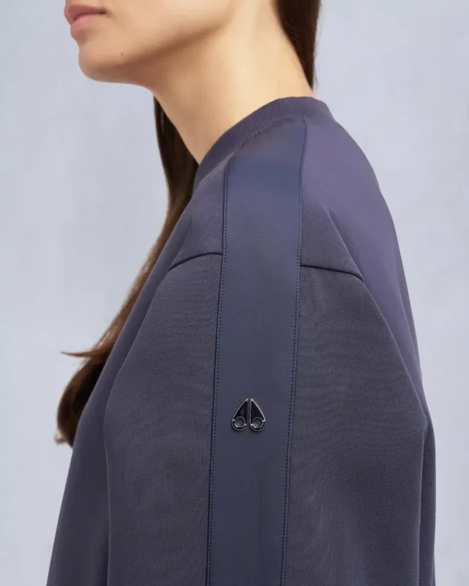 Mix Media sweatshirt met ronde hals