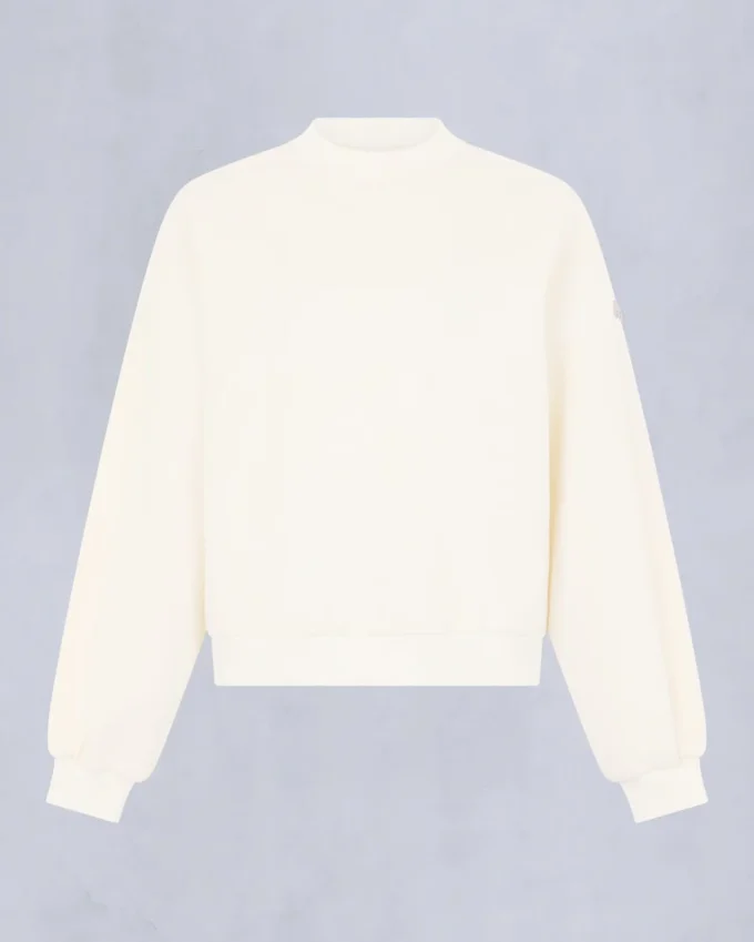 Mix Media sweatshirt met ronde hals