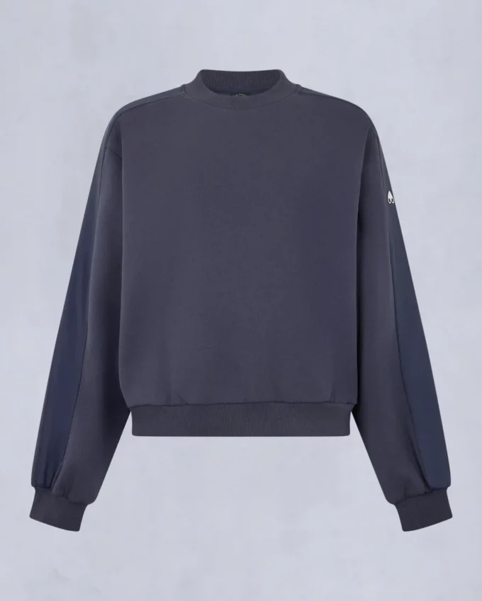 Mix Media sweatshirt met ronde hals