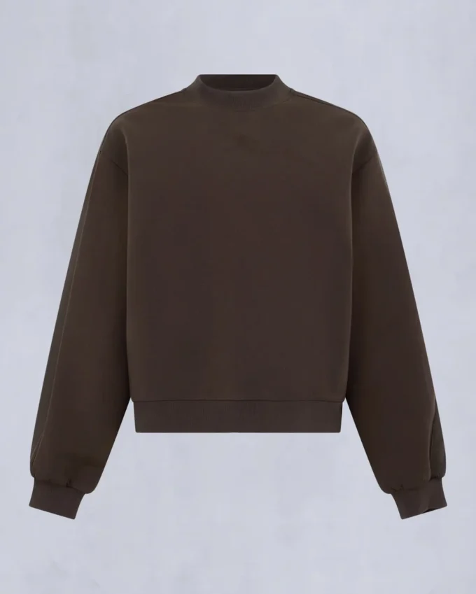 Mix Media sweatshirt met ronde hals