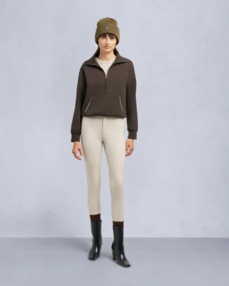 Mix Media-trui met kwartritssluiting