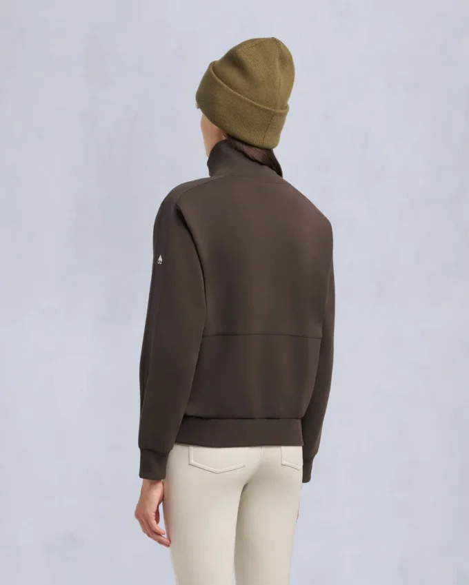 Mix Media-trui met kwartritssluiting