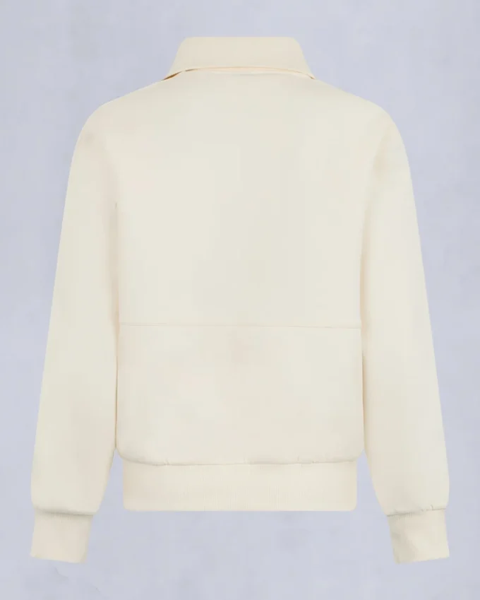 Mix Media-trui met kwartritssluiting