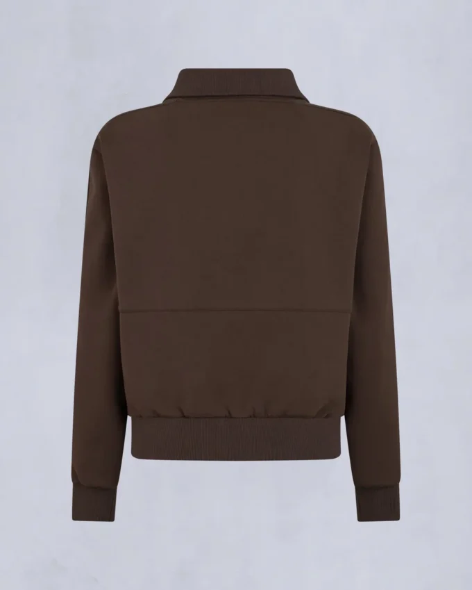 Mix Media-trui met kwartritssluiting