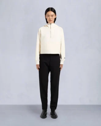 Mixmedia pullover hoodie