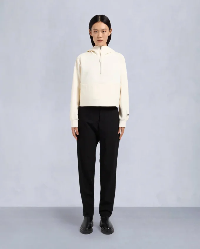 Mixmedia pullover hoodie