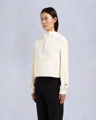 Mixmedia pullover hoodie