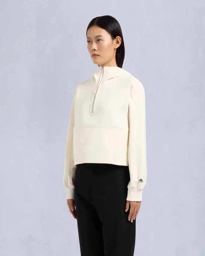 Mixmedia pullover hoodie