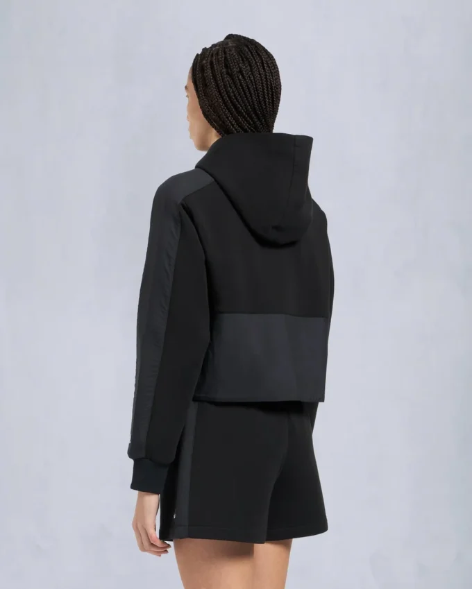 Mixmedia pullover hoodie