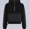 Mixmedia pullover hoodie